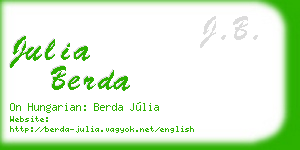 julia berda business card